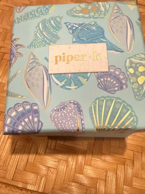 Piper K Gold Starfish & Pearl Glass Stones  Drop Cascading Earrings - White NIB - Picture 7 of 8